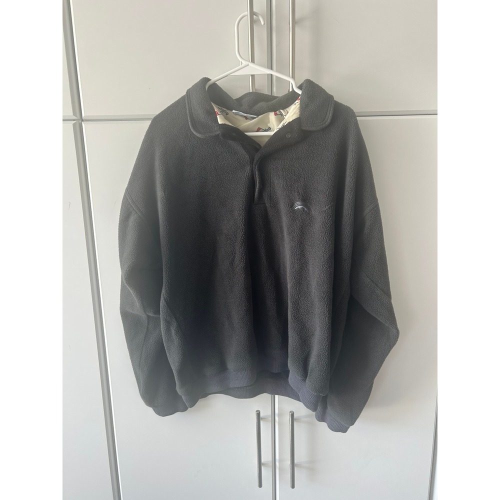 Vintage Sun Mountain Sports Golfleece Quarter Snap Fleece Pullover Grey Mens